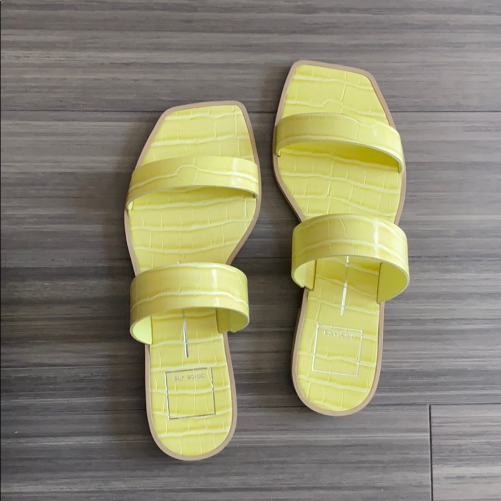 NEW dolce vita bright yellow slides